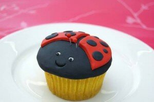 Planet Cake Fondant Ladybird Cupcake