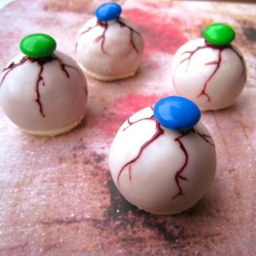 Eyeball cakeballs Halloween